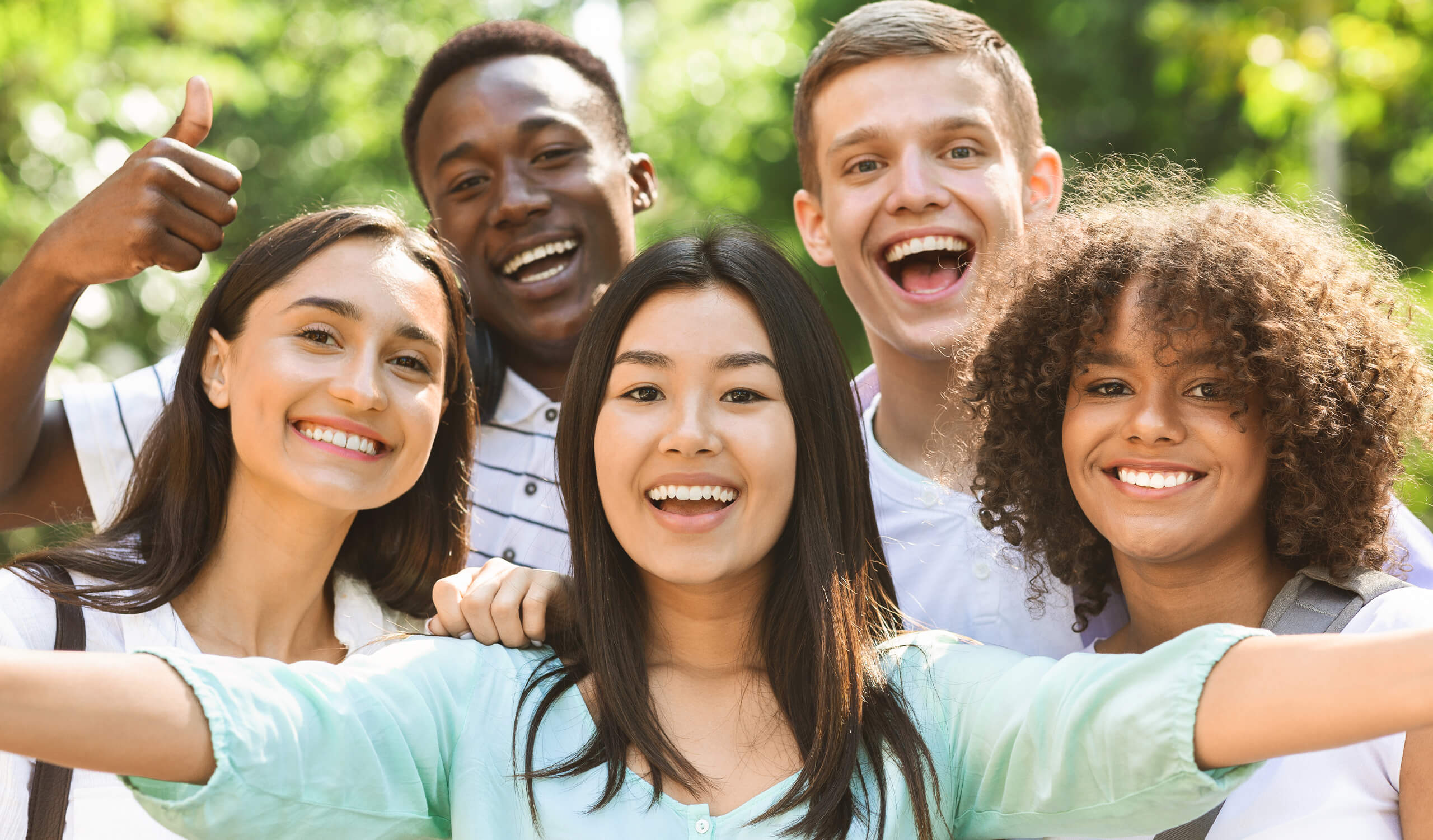 Group of people smiling