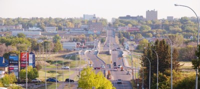 The skyline of Brandon Manitoba.