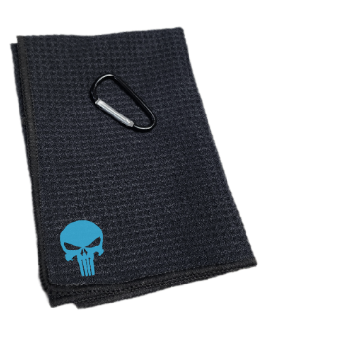 Punisher Golf Towel Black 16x16in