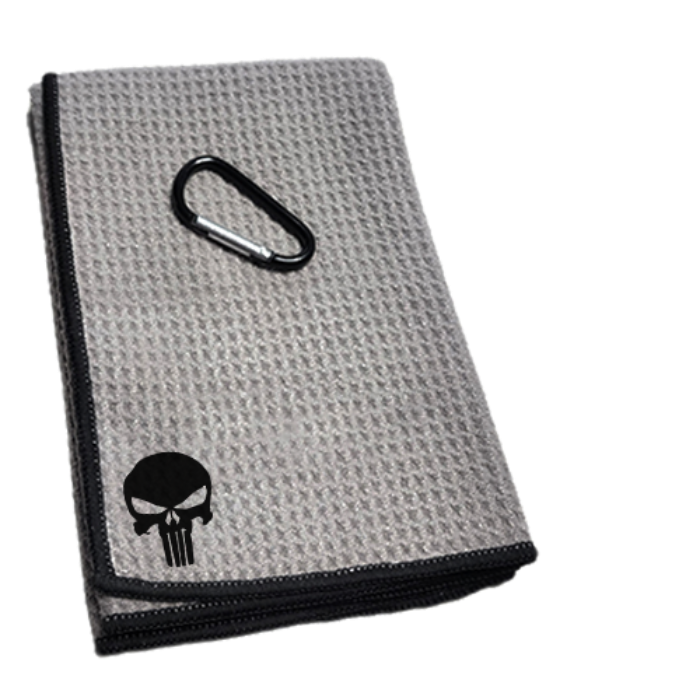 Punisher Golf Towel Gray 16x16in