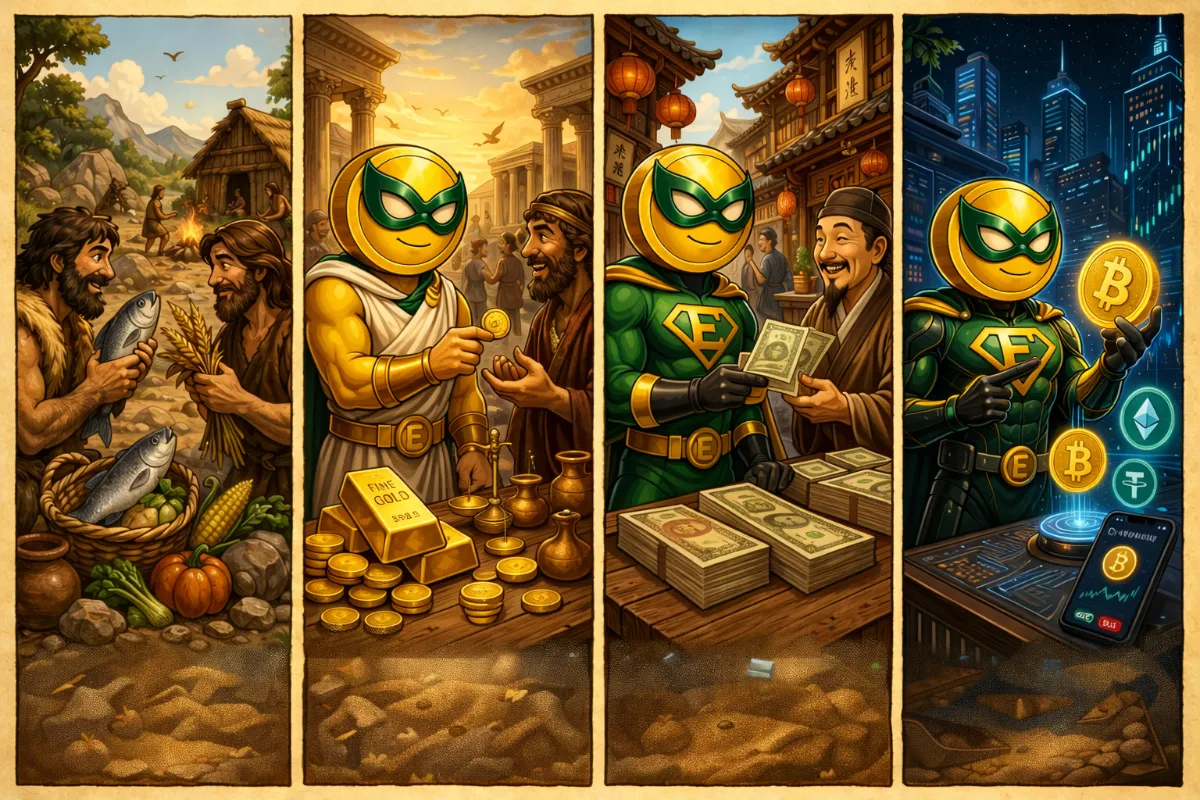 Paranın Evrimi: Takas Sisteminden Altına, Fiat’tan Bitcoin’e Uzanan Yolculuk