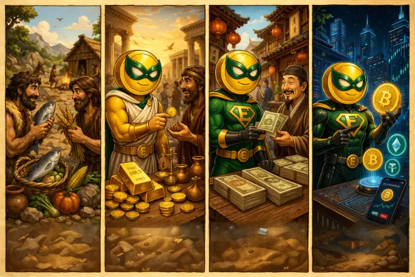 Paranın Evrimi: Takas Sisteminden Altına, Fiat’tan Bitcoin’e Uzanan Yolculuk