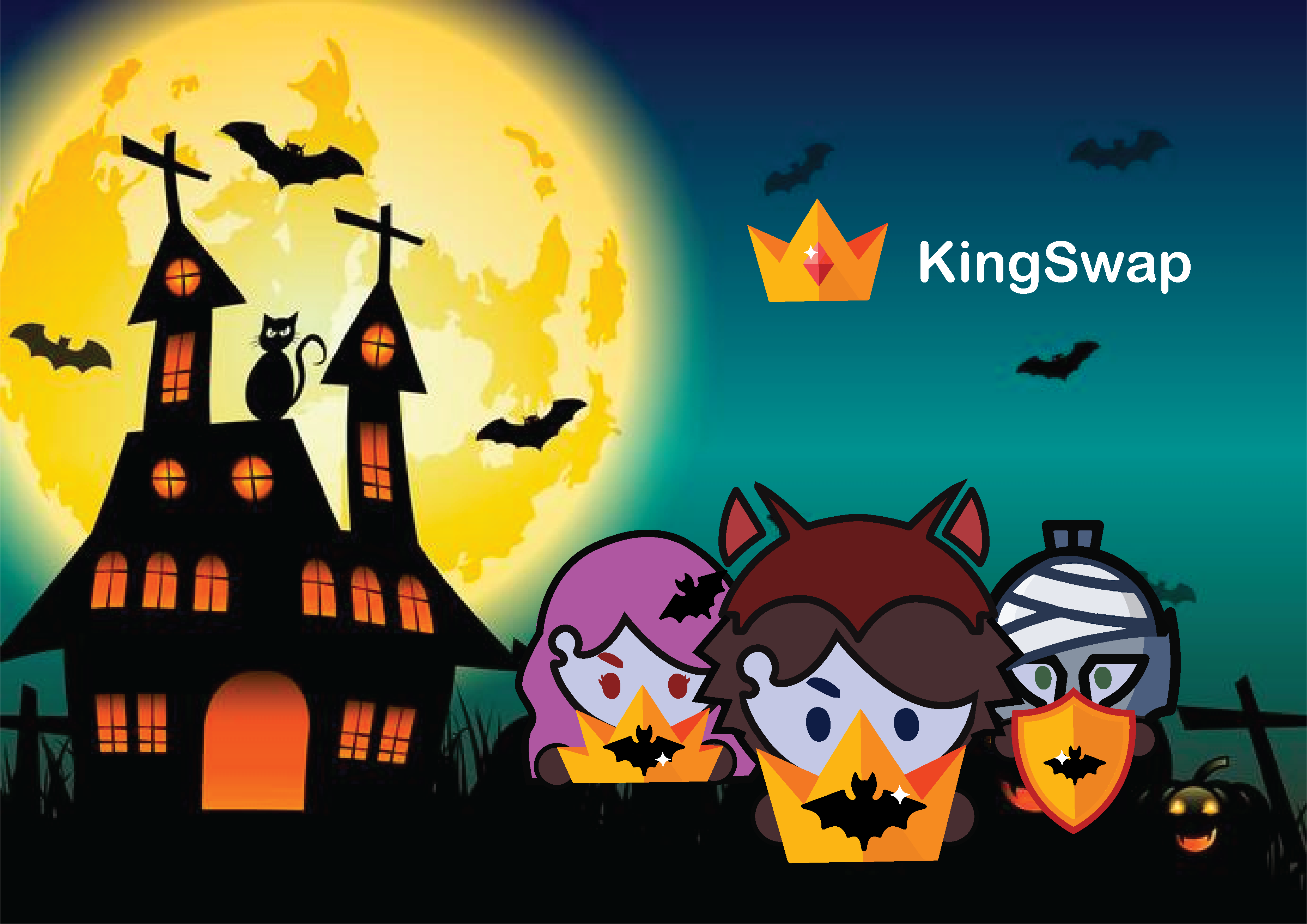 featured image - Crypto-ing it Real this Halloween with KingSwap: The First Cryptoween Limited Edition NFTs