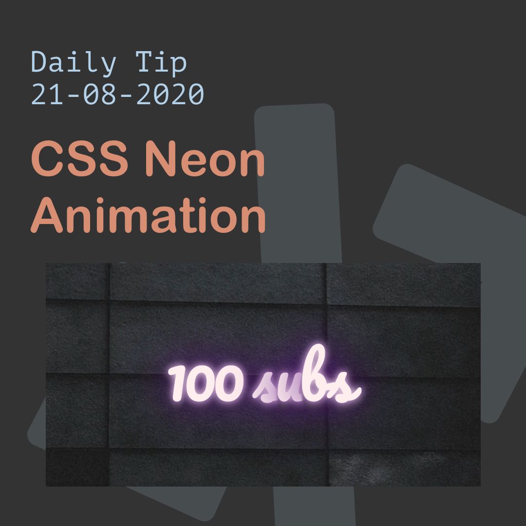 featured image - How To Create CSS Neon Animation
