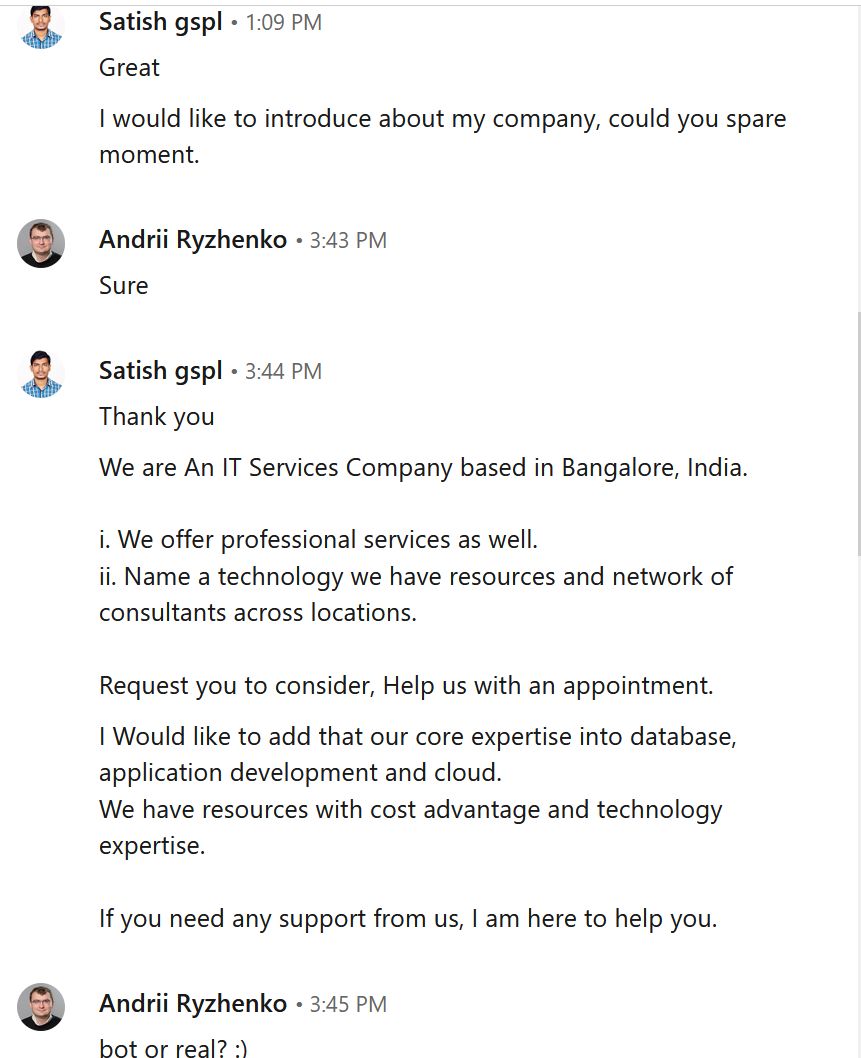 outreach chat bot for linkedin