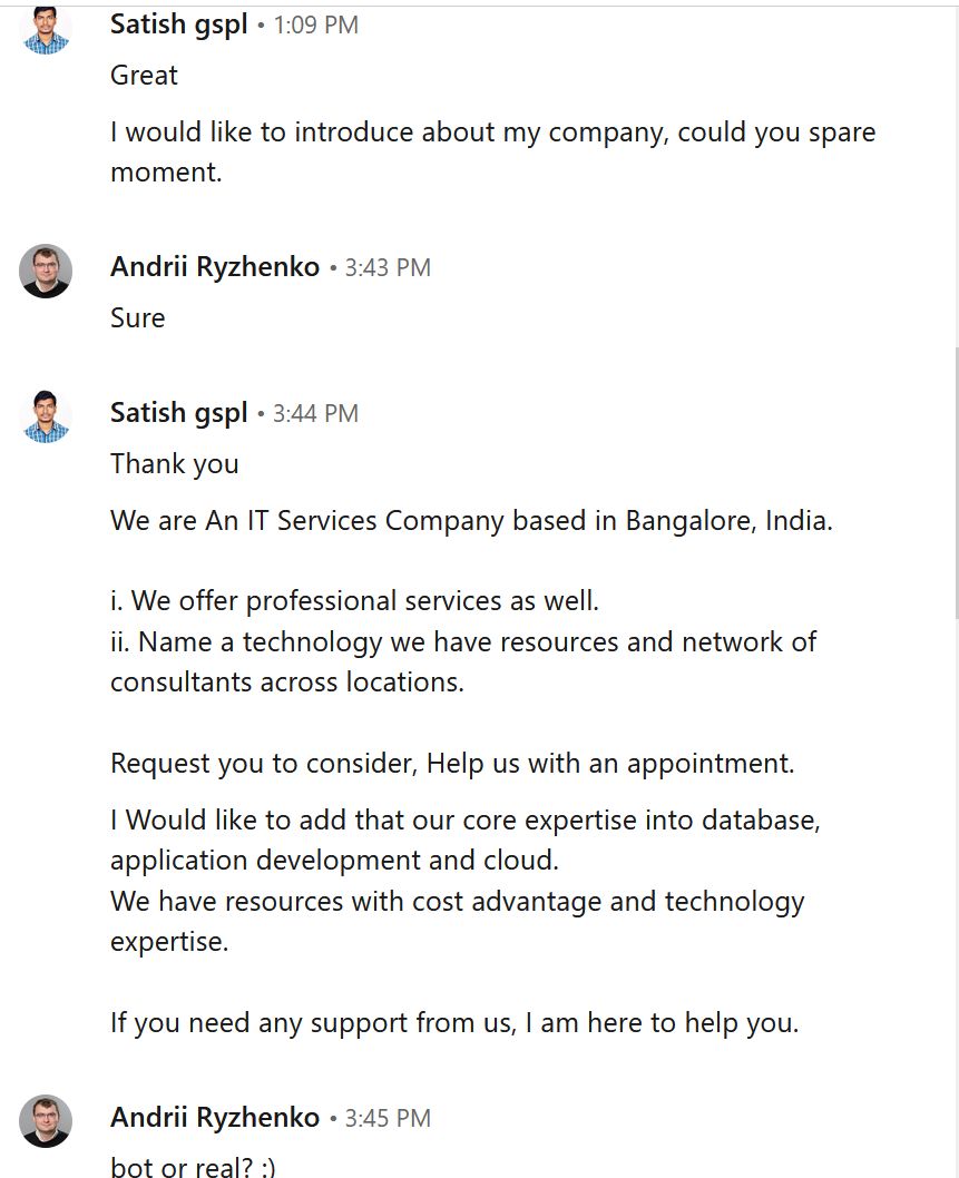 Indian companies are running aggressive AI chatbot attacks via LinkedIn