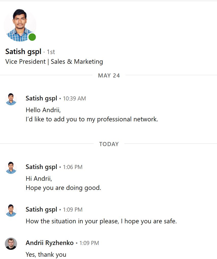 AI chatbot spam via linkedin