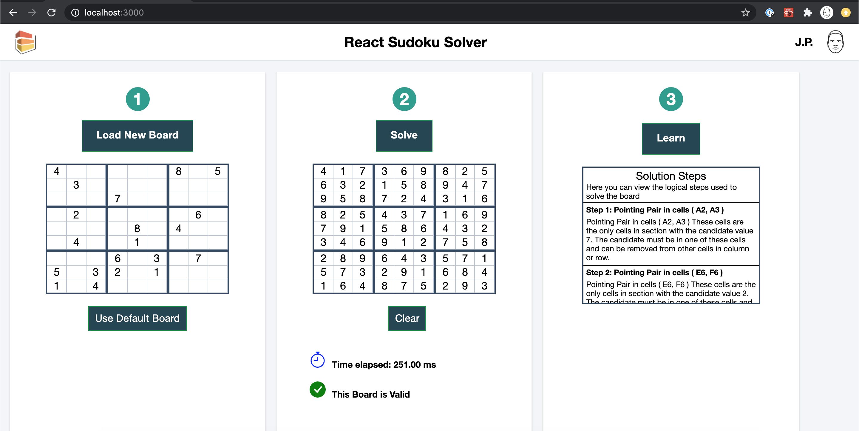 Creating React Application For Solving Every Sudoku Puzzle