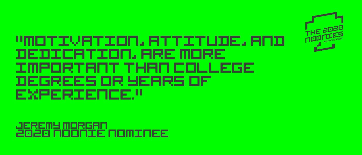 featured image - "Ignore those who want to stop your progress," says Noonie Nominee Jeremy Morgan