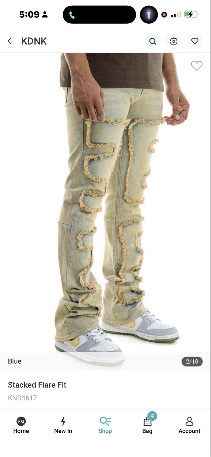 Light patchwork flared jeans