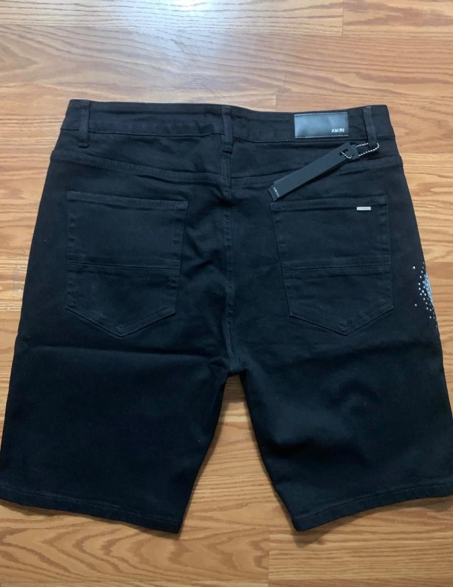 Black embellished denim shorts — photo 4