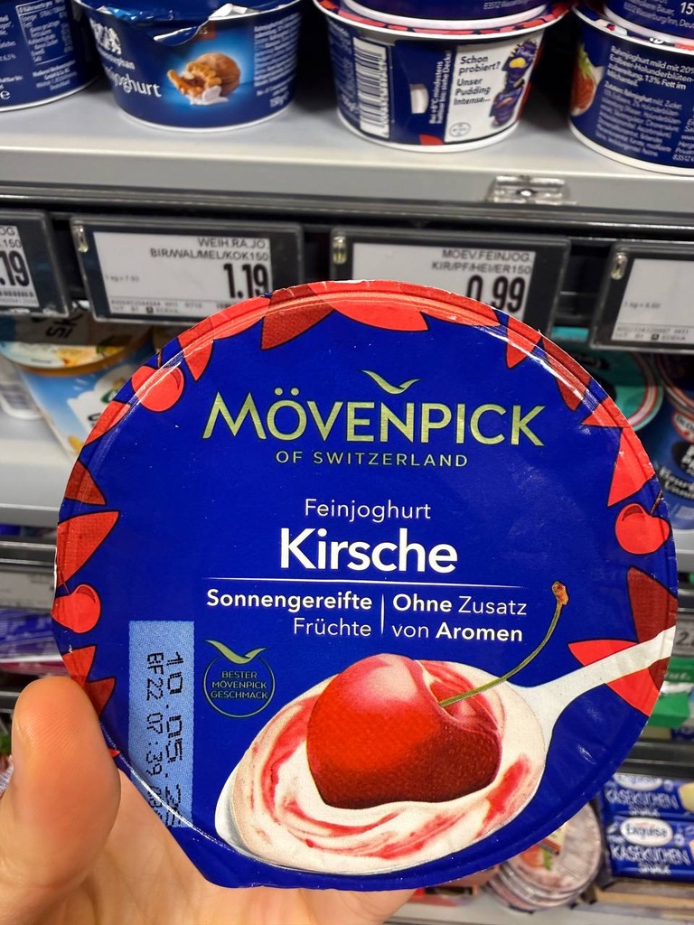 Mild Creamy Yogurt with Sour Cherry