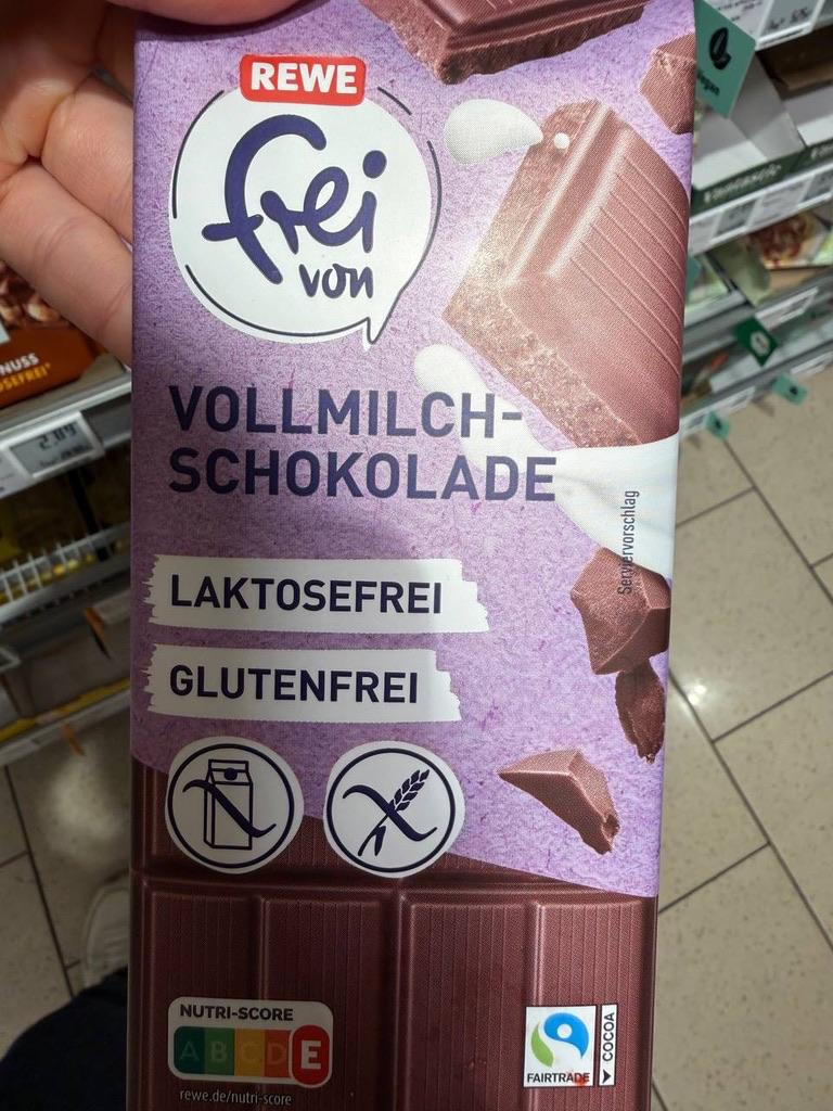 REWE frei von Vollmilchschokolade