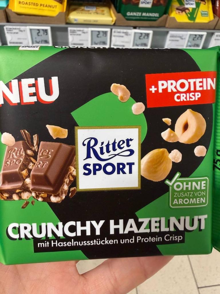 Ritter Sport Crunchy Hazelnut (+ Protein Crisp)