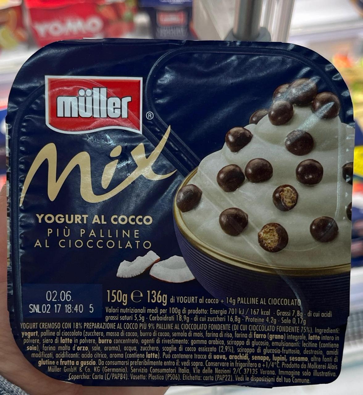 Coconut Yogurt with Chocolate Balls