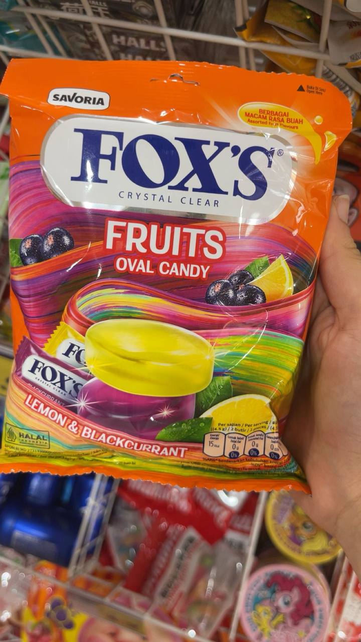 Fox's Fruits Oval Candy (Lemon & Blackcurrant)