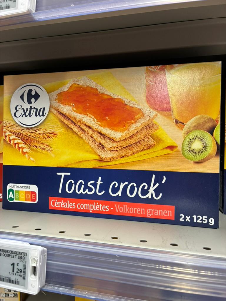 Carrefour Extra Toast Crock' Céréales Complètes