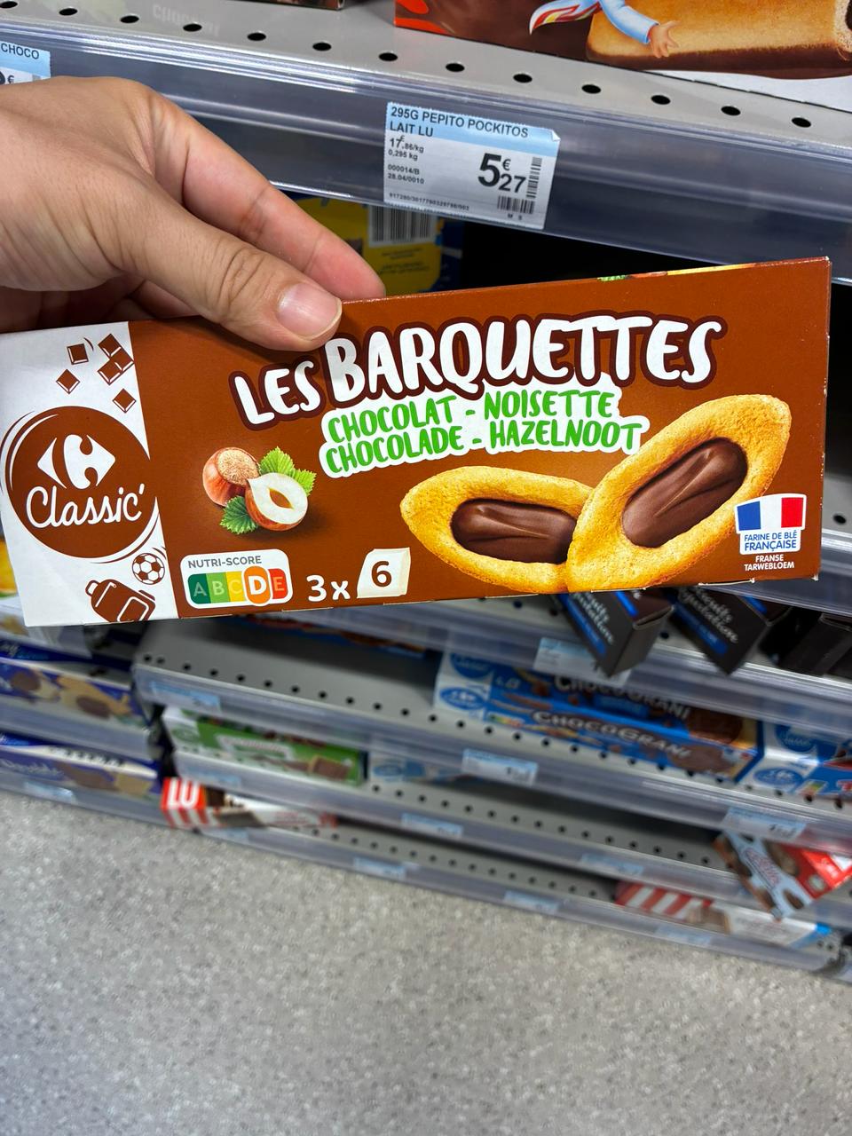 Carrefour Classic' Les Barquettes Chocolat-Noisette