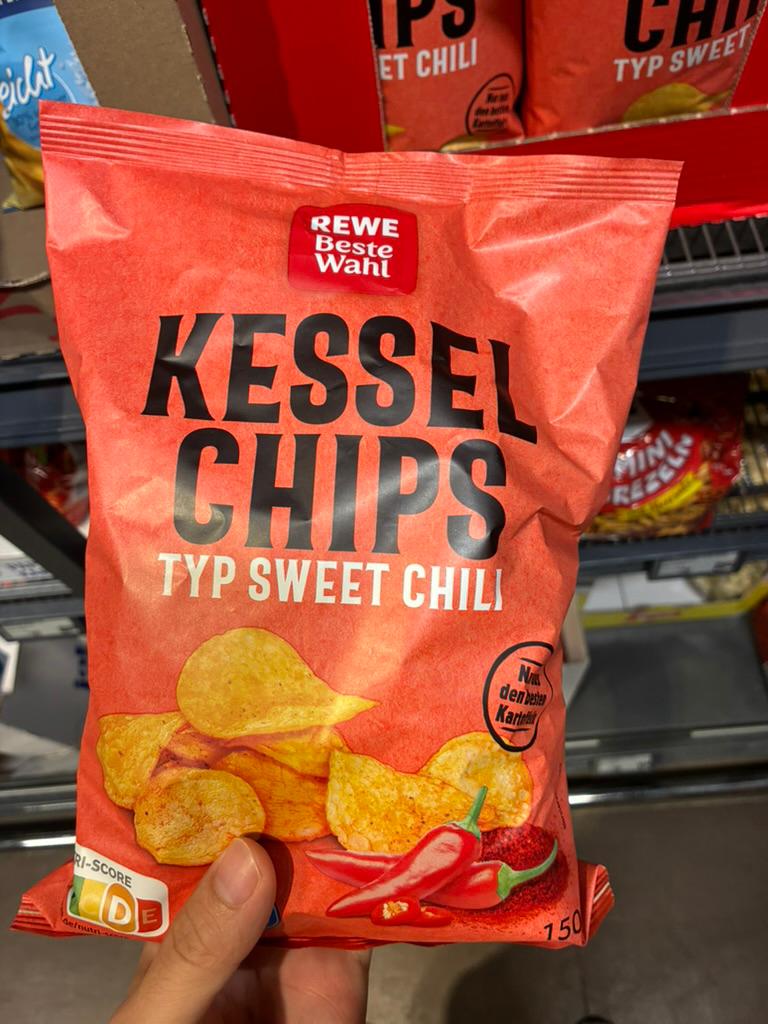 REWE Beste Wahl Kessel Chips Typ Sweet Chili