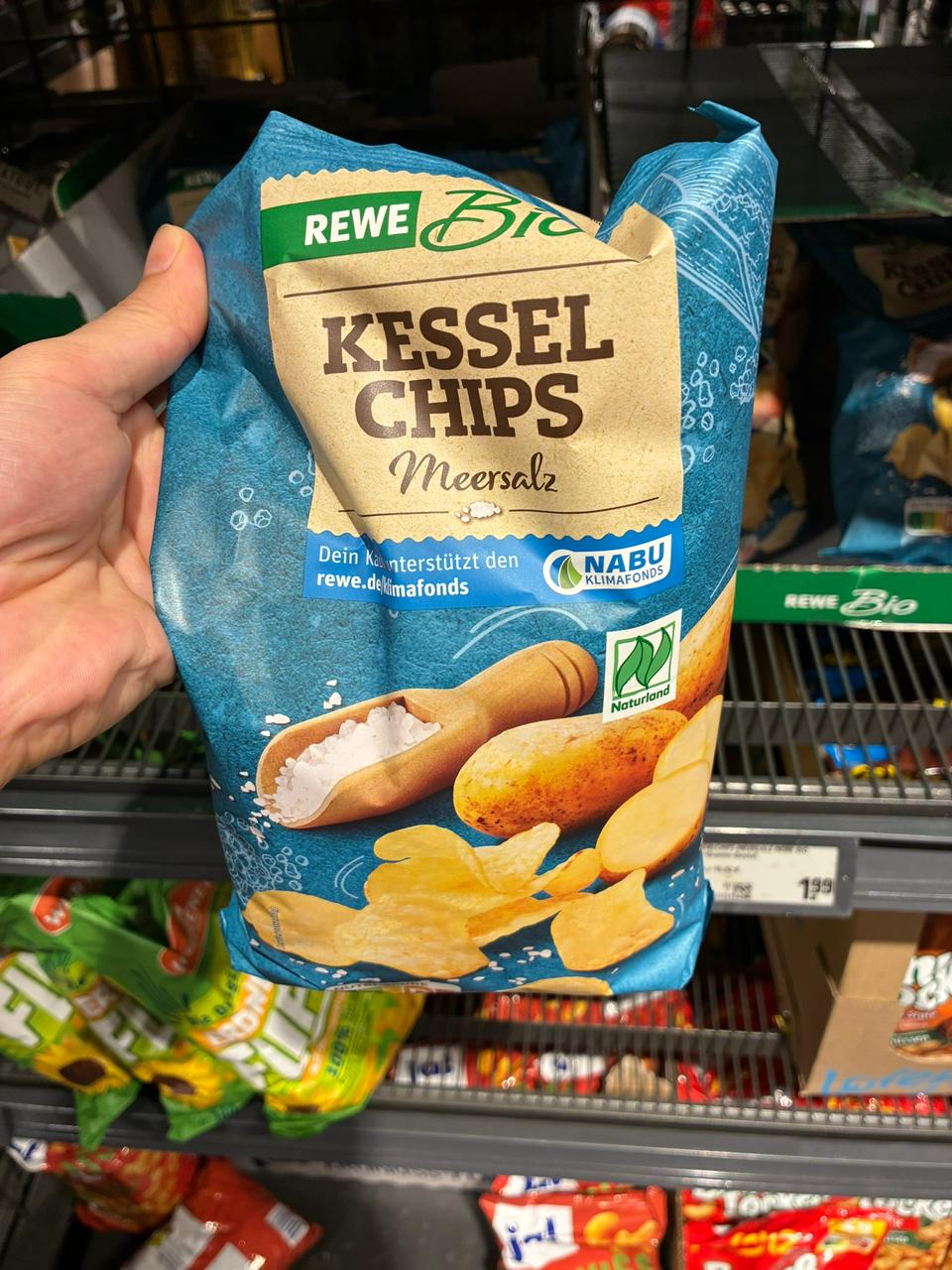 REWE Bio Kessel Chips Meersalz