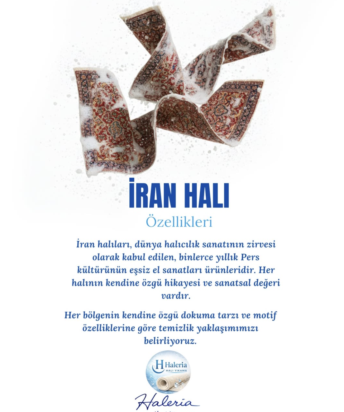 📌 Tarihi değere sahip İran (Pers) halıları için özel geliştirilmiş restorasyon teknikleri. Isfahan, Tabriz, Kashan ve diğer antika İran halılarınızı uzman ellerde güvenle temizliyoruz.