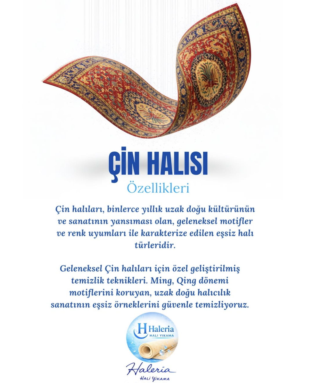 📌 Geleneksel Çin halıları için özel geliştirilmiş temizlik teknikleri. Ming, Qing dönemi motiflerini koruyan, uzak doğu halıcılık sanatının eşsiz örneklerini güvenle temizliyoruz.