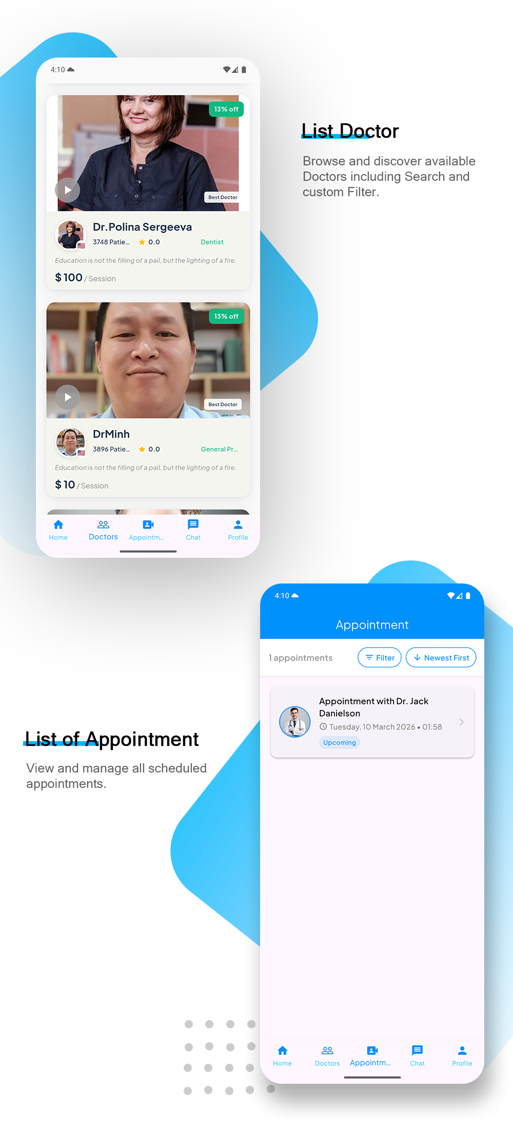 Halo Doctor - Video Call Doctor Booking Appointment Timeslot with Firebase