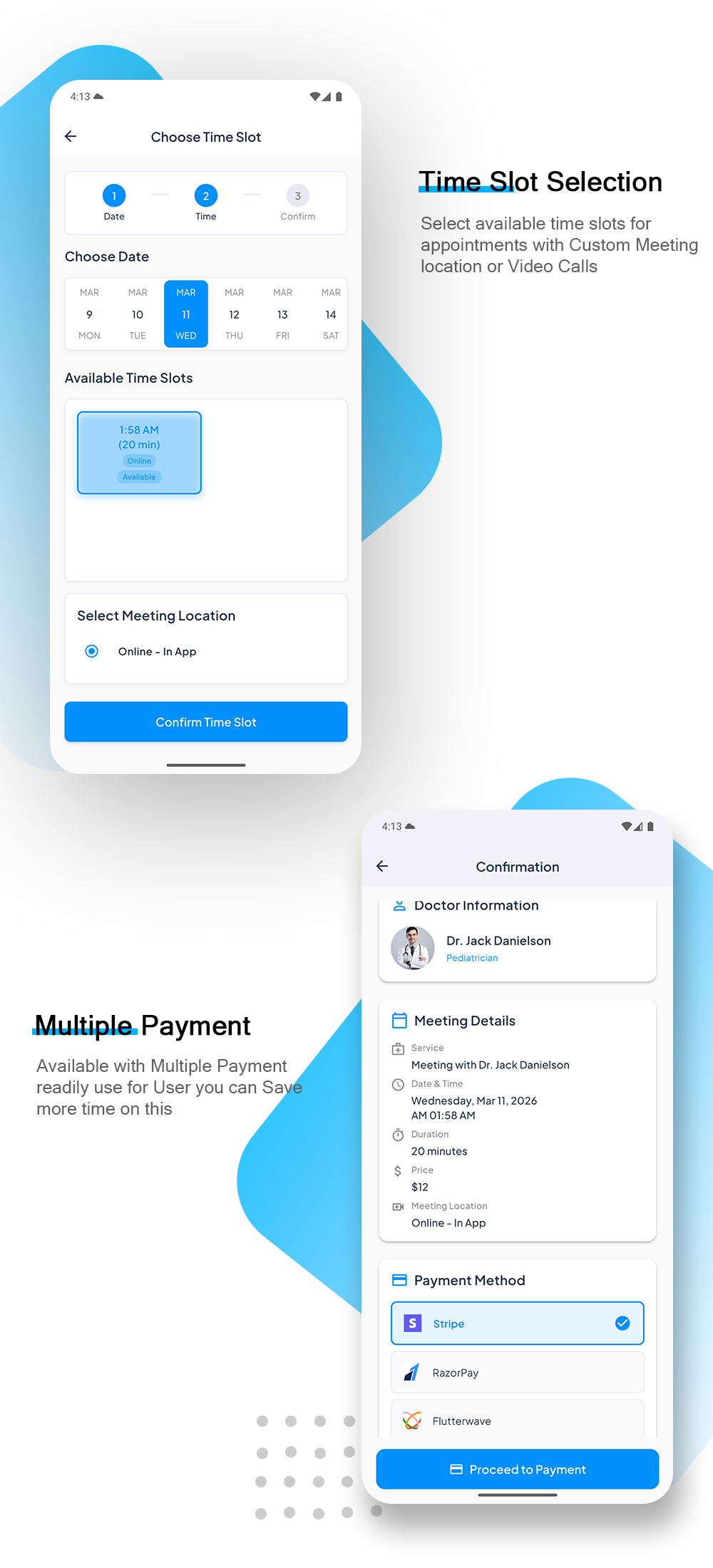Halo Doctor - Video Call Doctor Booking Appointment Timeslot with Firebase