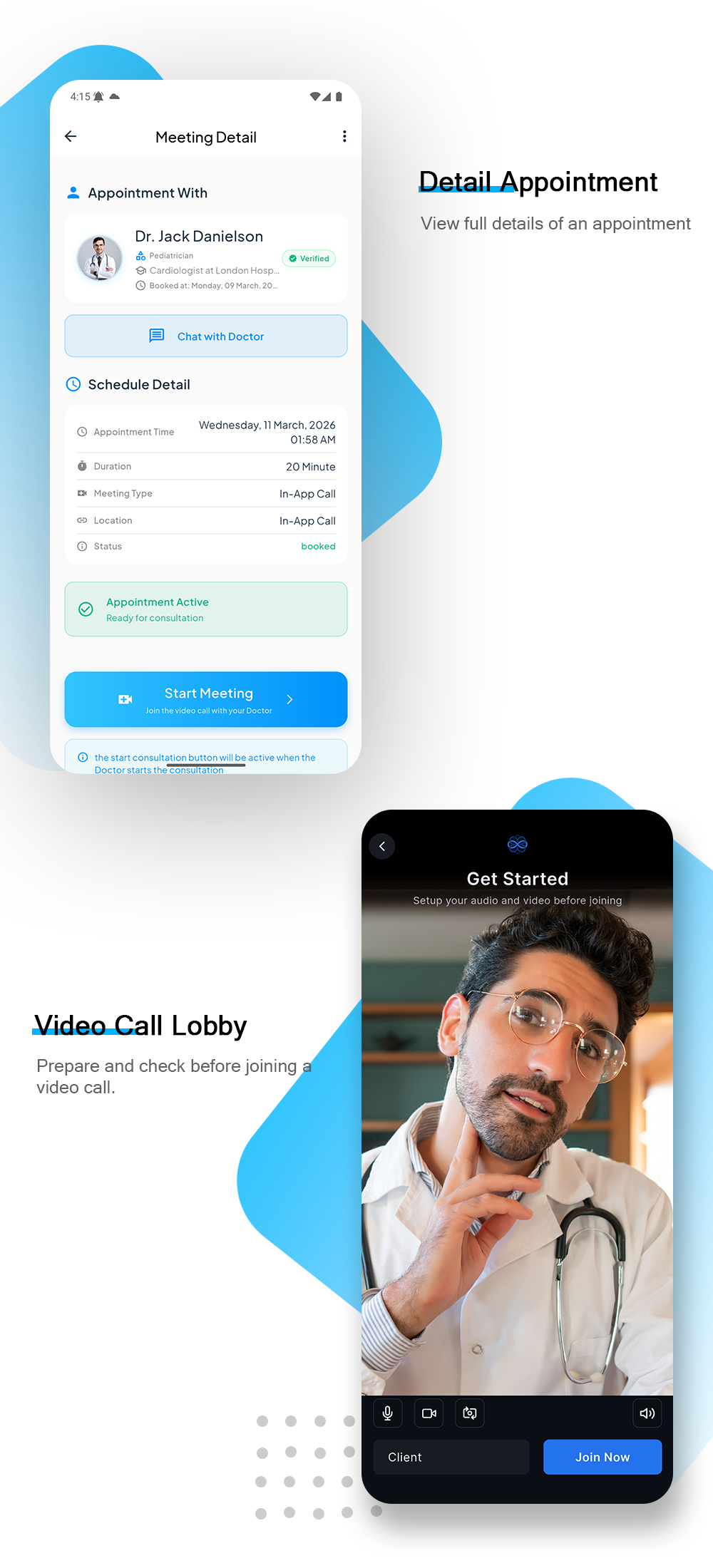Halo Doctor - Video Call Doctor Booking Appointment Timeslot with Firebase