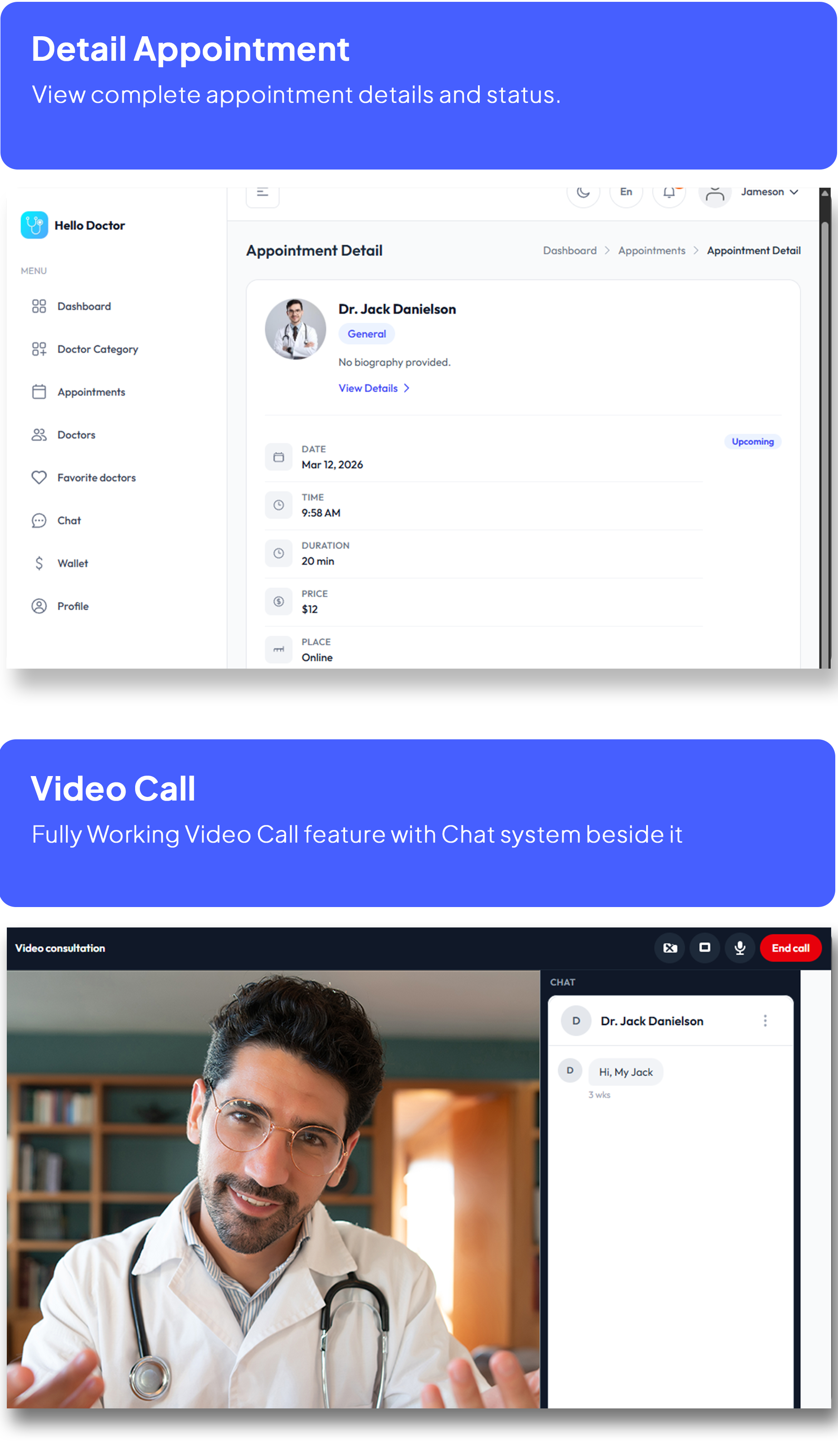 Halo Doctor - Video Call Doctor Booking Appointment Timeslot with Firebase