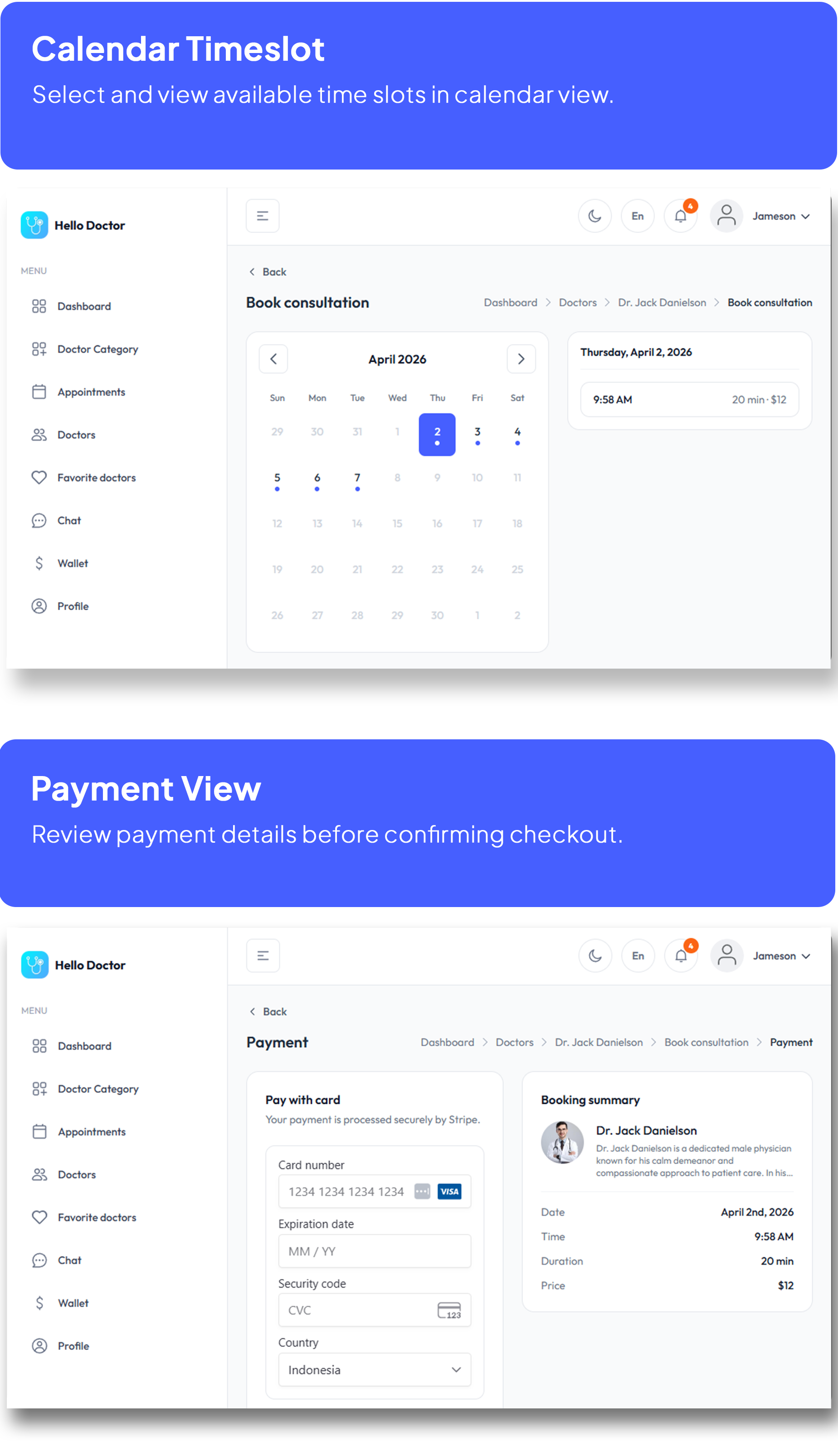 Halo Doctor - Video Call Doctor Booking Appointment Timeslot with Firebase