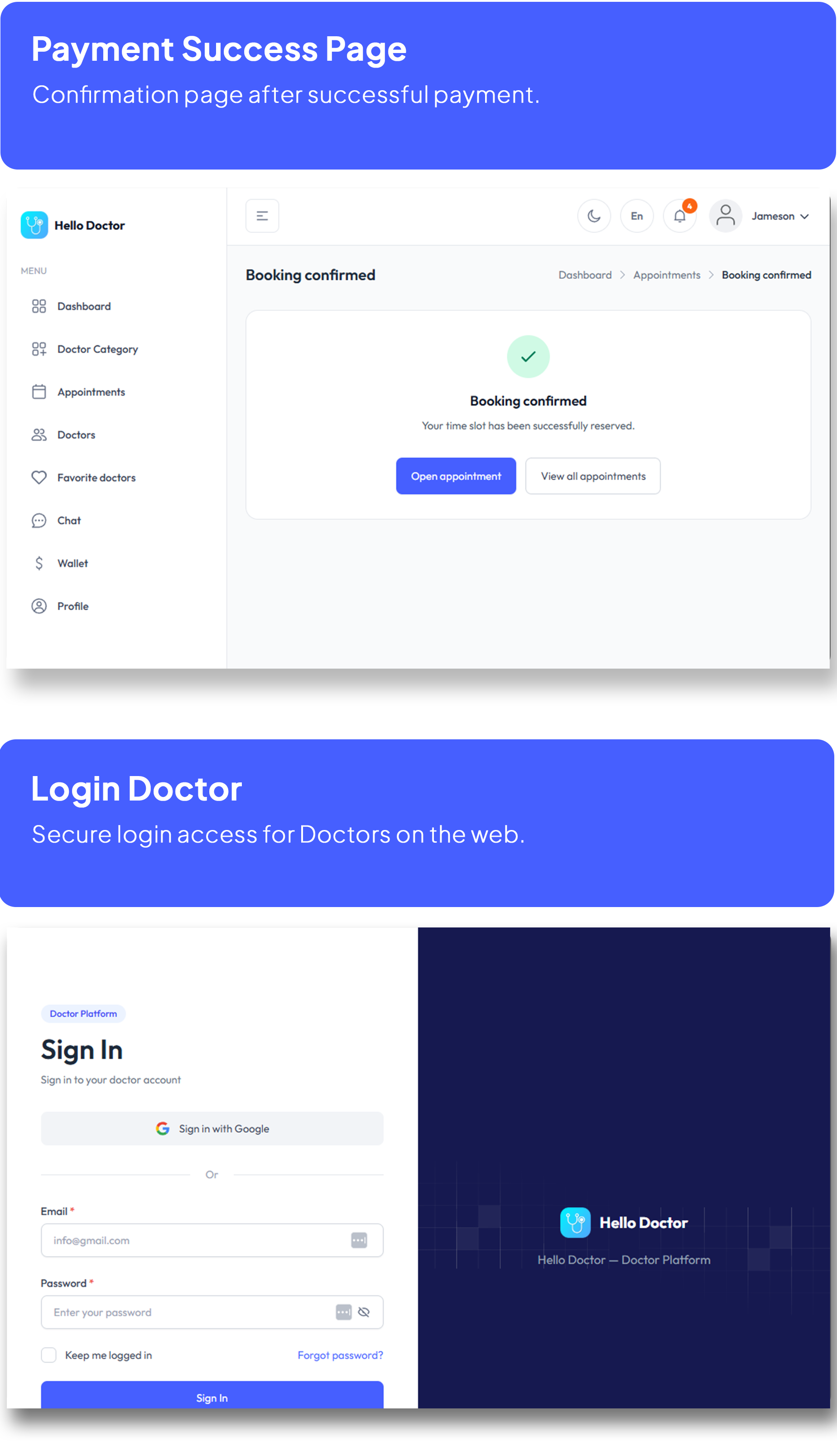 Halo Doctor - Video Call Doctor Booking Appointment Timeslot with Firebase