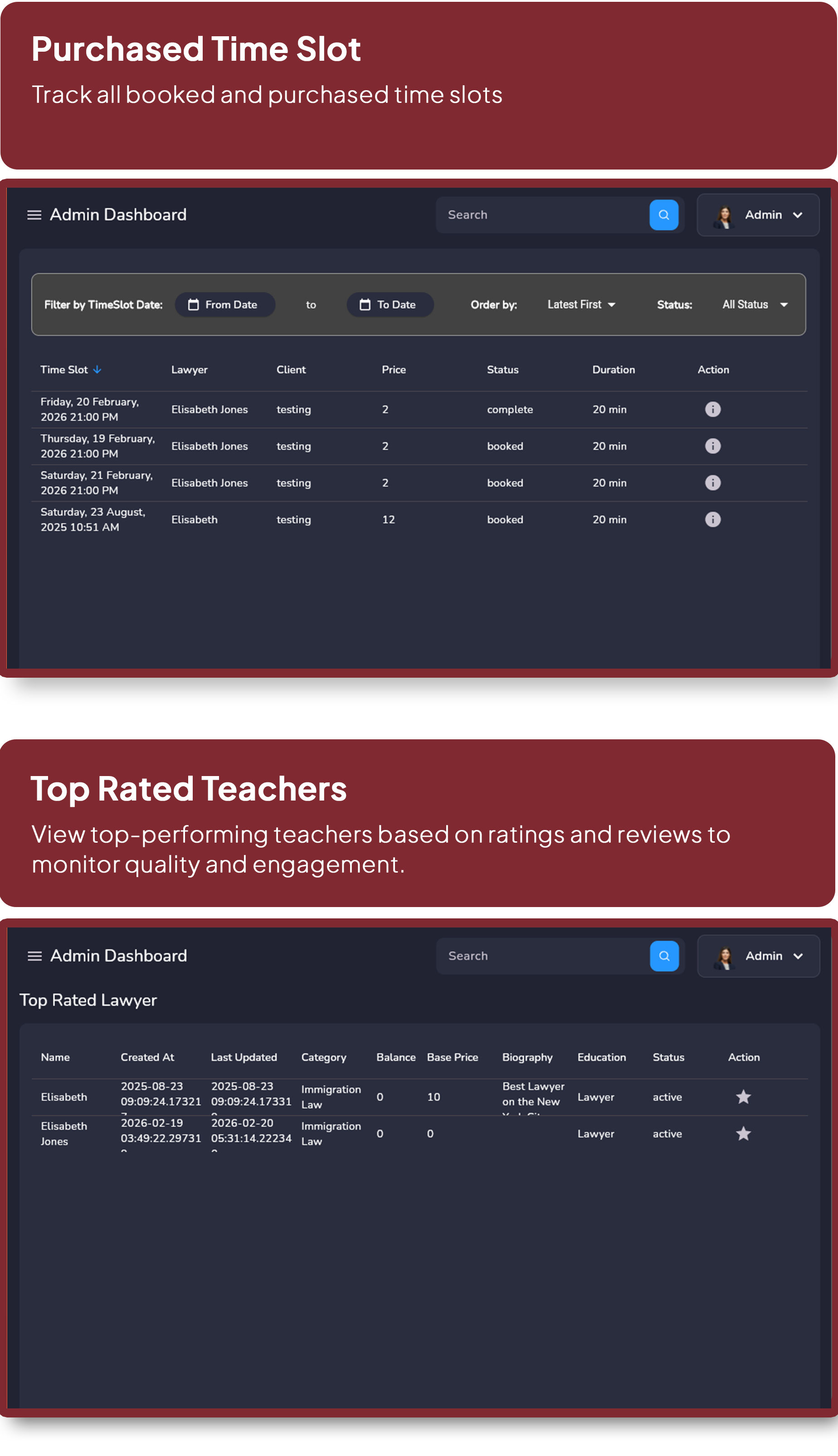 Hello Lawyer – Video Call Lawyer Booking Consulting Appointment Timeslot with Firebase