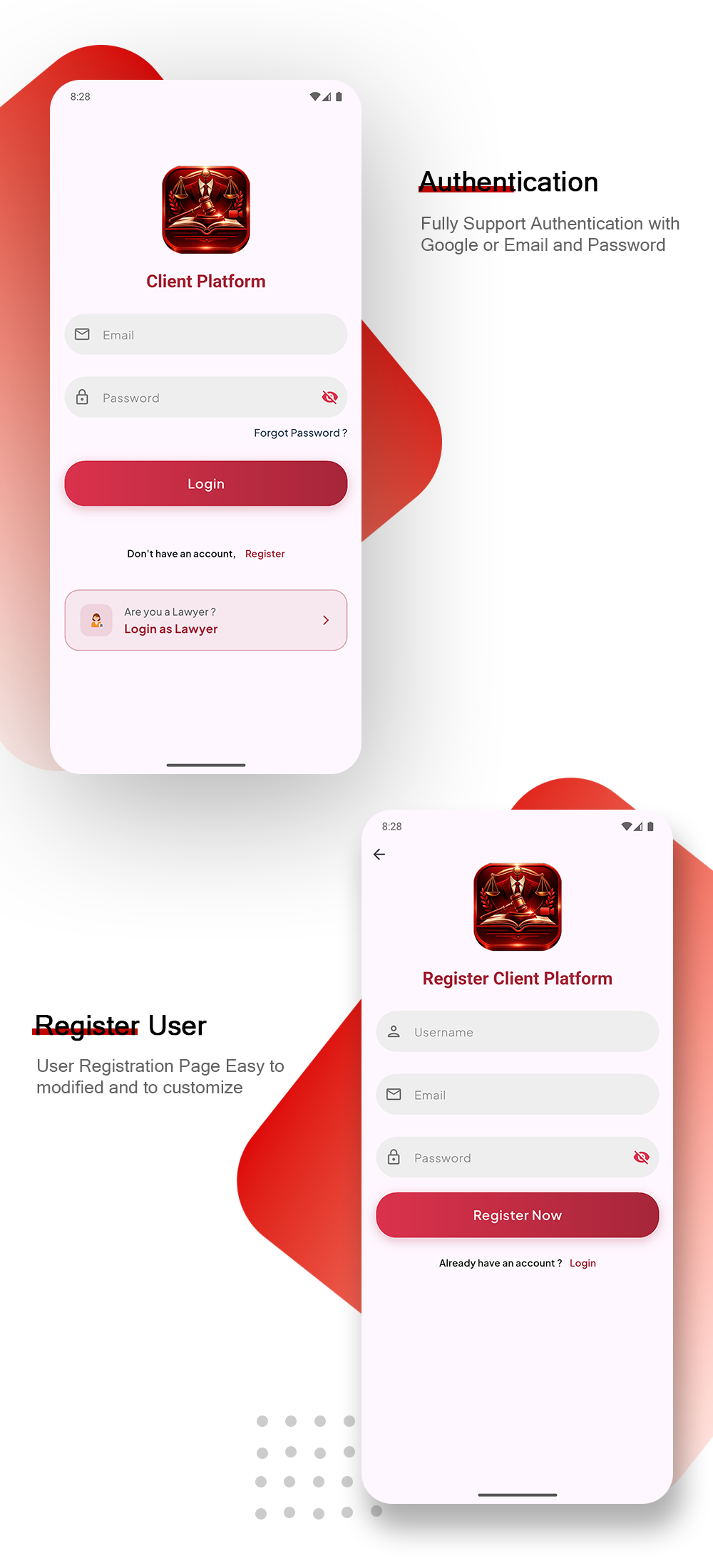 Hello Lawyer – Video Call Lawyer Booking Consulting Appointment Timeslot with Firebase