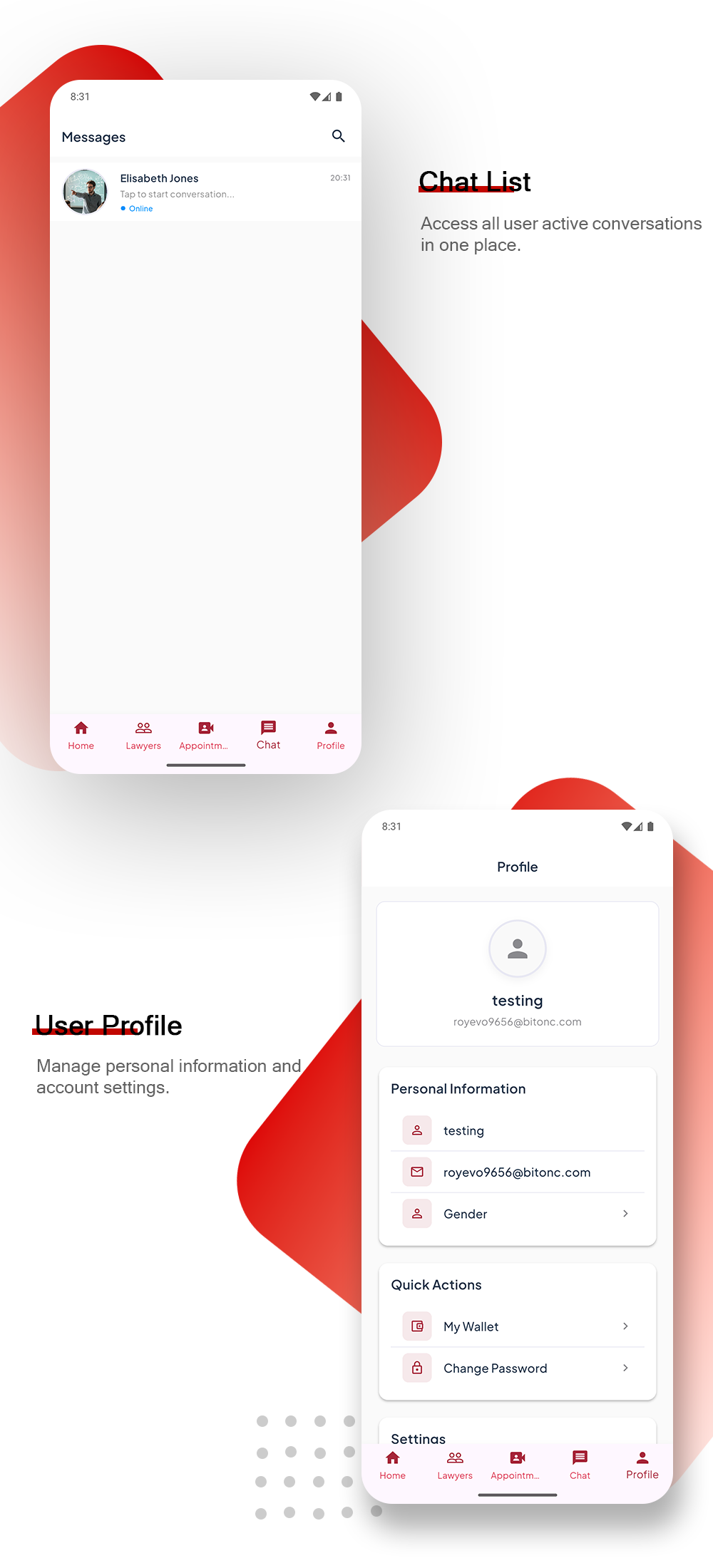 Hello Lawyer – Video Call Lawyer Booking Consulting Appointment Timeslot with Firebase