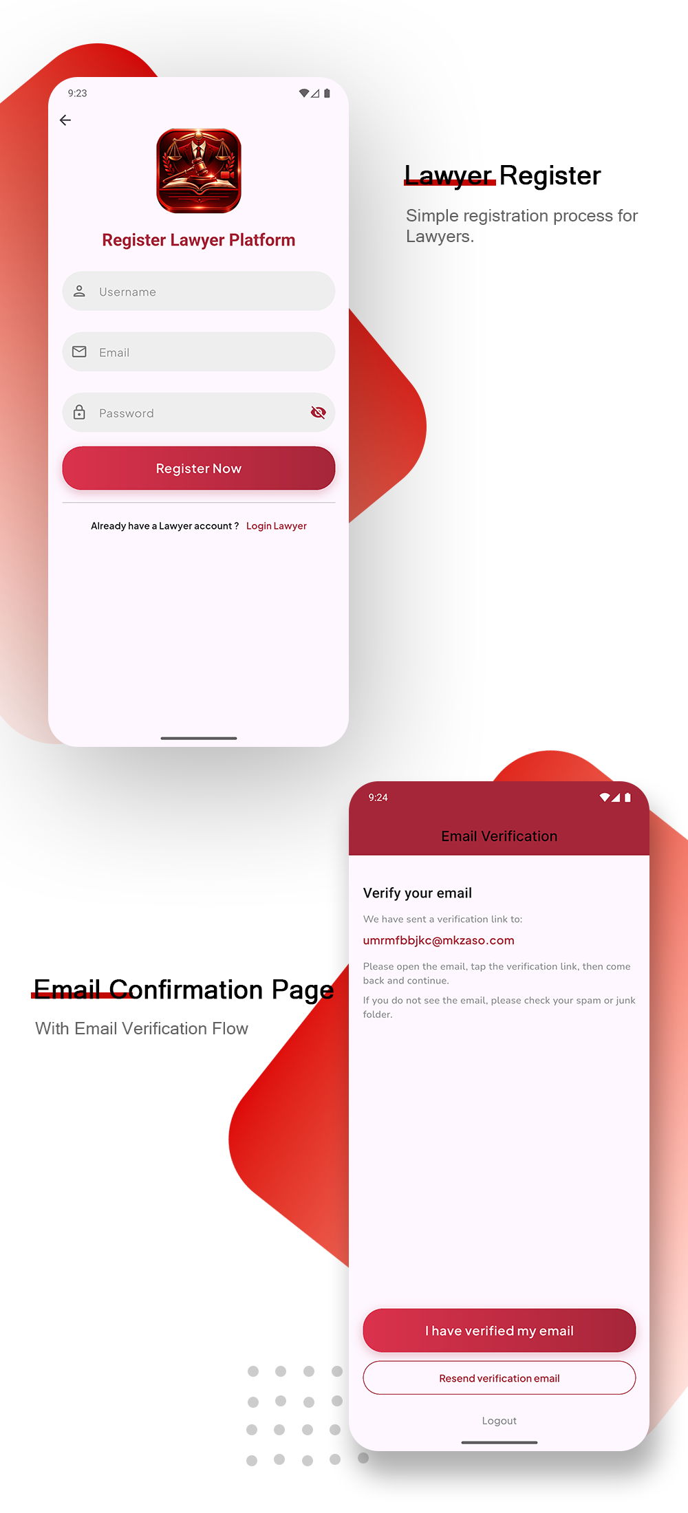 Hello Lawyer – Video Call Lawyer Booking Consulting Appointment Timeslot with Firebase