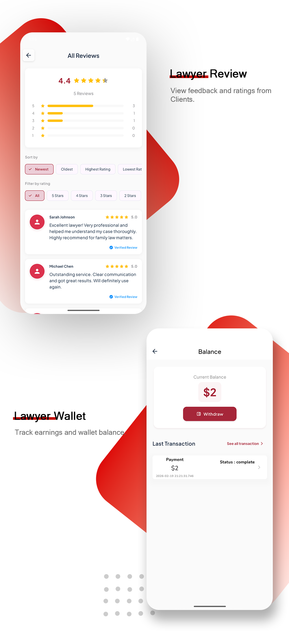 Hello Lawyer – Video Call Lawyer Booking Consulting Appointment Timeslot with Firebase