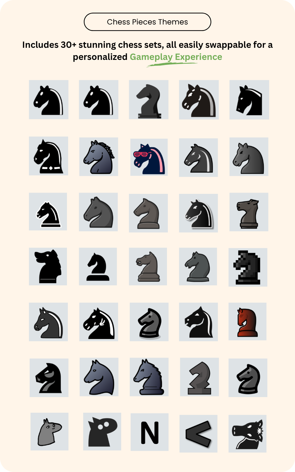 Chess AI 2026 – Multiplayer｜Solo AI Mode｜30K+ Puzzles｜Training｜Music｜24+Board Themes |37+ Piece Them