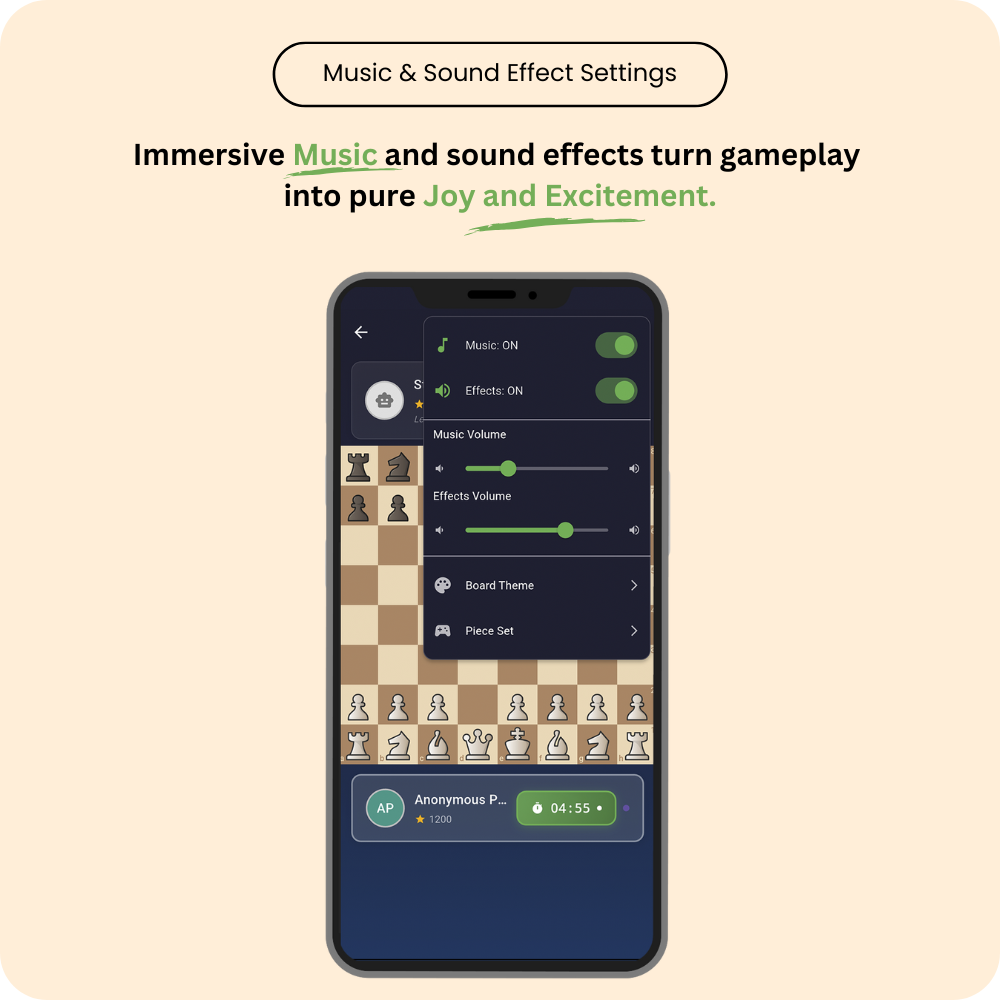 Chess AI 2026 – Multiplayer｜Solo AI Mode｜30K+ Puzzles｜Training｜Music｜24+Board Themes |37+ Piece Them