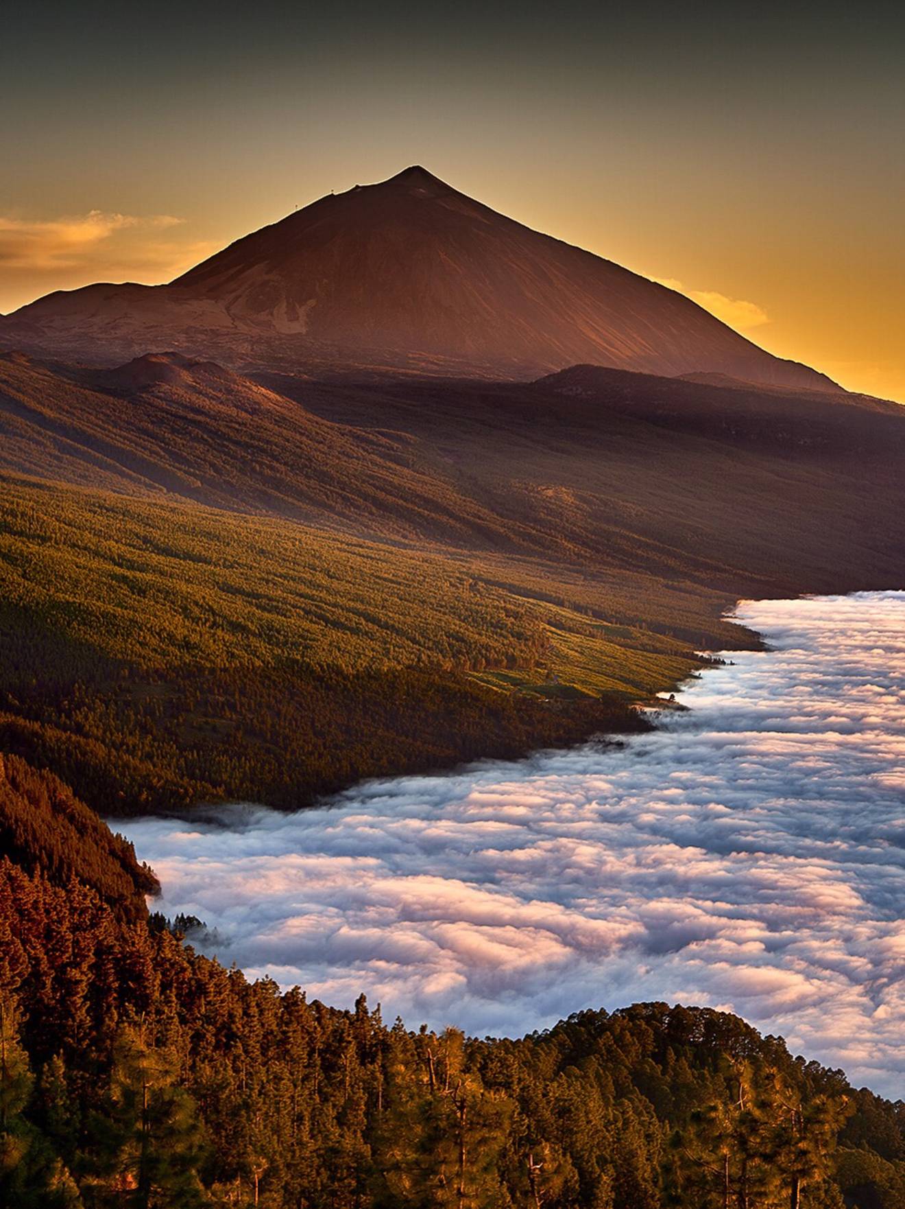 "Puesta de sol en el Teide"