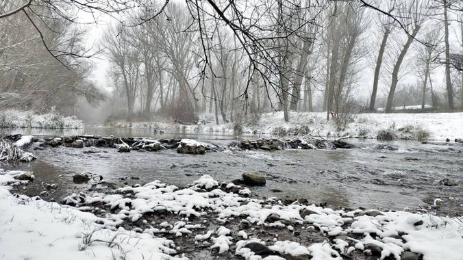 Anneemilyvg en Hamelin: Paisaje  (Burgos), Nieve sobre el río Arlanzón, #burgos 
Parque natural de Fuentes Blancas. #invierno2020 #nevada 
