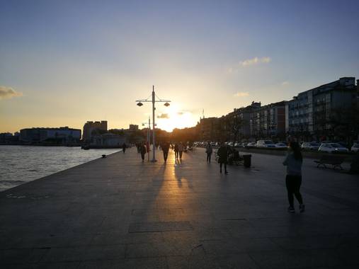Minervo en Hamelin: Paisaje  (Santander), En el ocaso de un día de otoño.