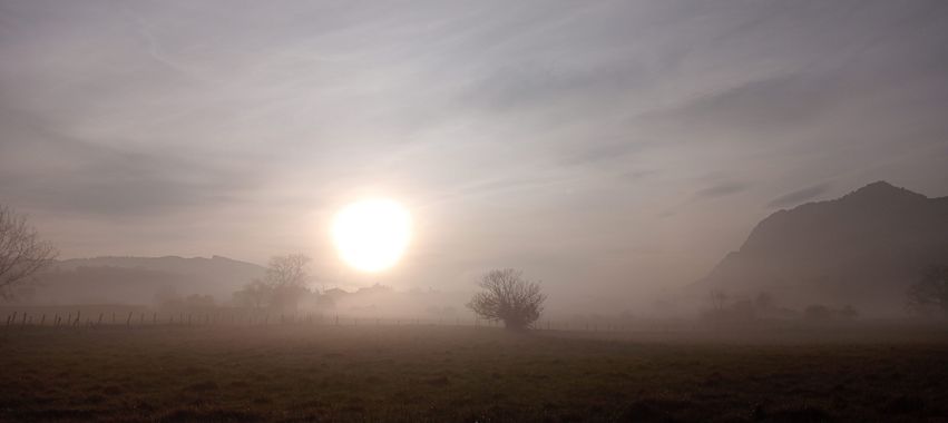 Sortueta en Hamelin: Paisaje  (Castro-Urdiales), Mañanas de niebla...