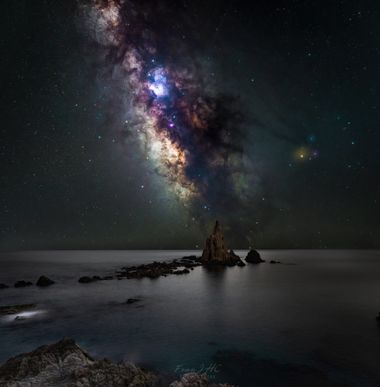 FranJHC en Hamelin: Paisaje  (Níjar), Un año más, fotografía desde el arrecife de las Sirenas, Cabo de Gata, Almería 
#astrofotografia #nocturnos #landscap...