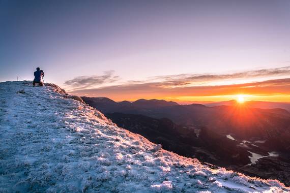Kiku Solé en Hamelin: Paisaje  (Guixers), La salida de sol des de 'El cap d'Urdiets'. #invierno20 