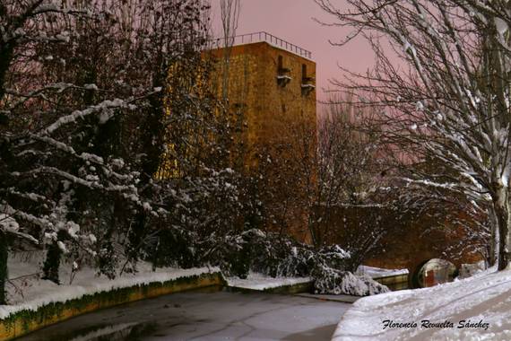 florenrevuelta en Hamelin: Paisaje  (Guadalajara), #invierno20 #filomena Torreón fortaleza y puente de las infantas