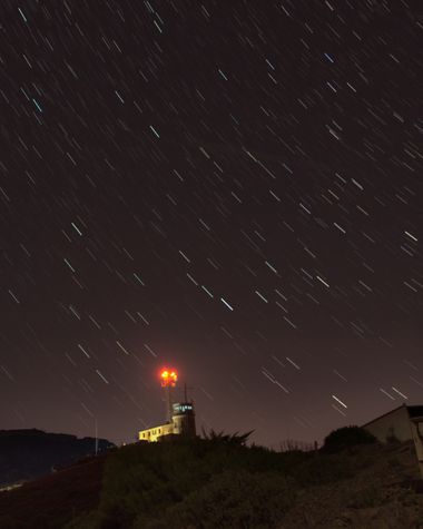 3pnoe6 en Hamelin: Paisaje  (Port-Vendres), #startrails#torremilitar#torredevigilancia