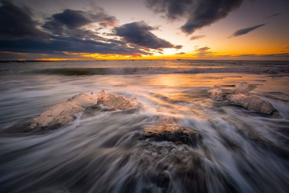 Turia3000 en Hamelin: Paisaje  (Sveitarfélagið Hornafjörður), #agua #landscape#mar #hielo #amanecer #playa #arena #largaexposicion 