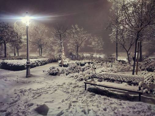 María G Terrones en Hamelin: Paisaje  (Móstoles), Nieva en el sur de Madrid #Invierno20