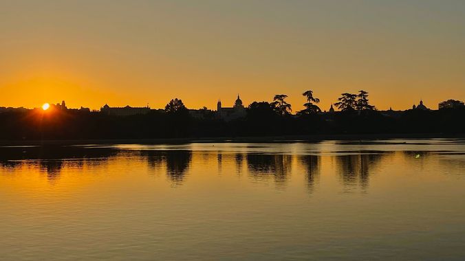 vanerita en Hamelin: Paisaje  (Madrid), #Lago #amanecer 